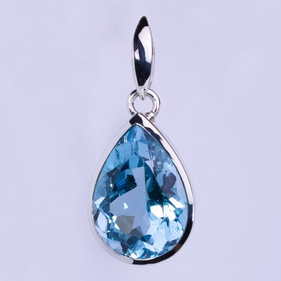 Blue Topaz Splashy Sparkle Pendant