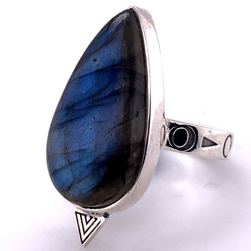Labradorite Moon Girl Raindrop Ring