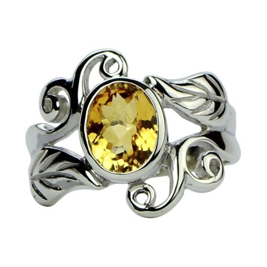 Citrine Harmonious Swirls Ring