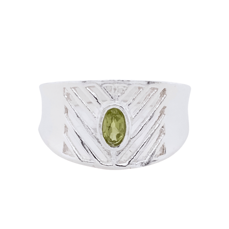 Peridot Geo Ring