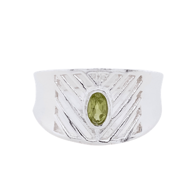 Peridot Geo Ring
