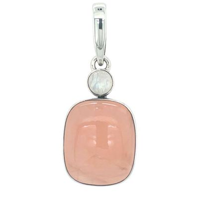 Rose Quartz Moonstone Romantic Pendant