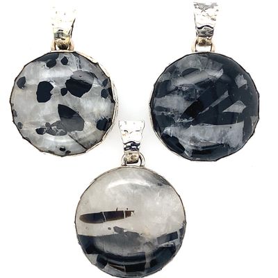 Black Tourmaline In Quartz Champion Pendant