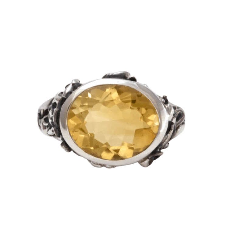Citrine East-West Unisex Ring