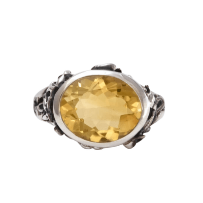 Citrine East-West Unisex Ring