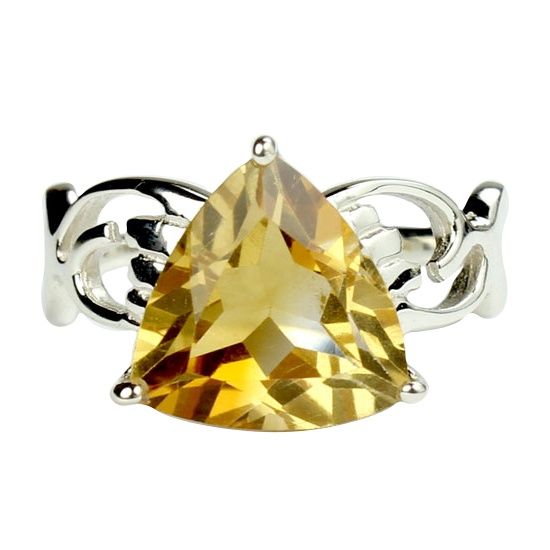 Citrine Fancy Trillion Ring
