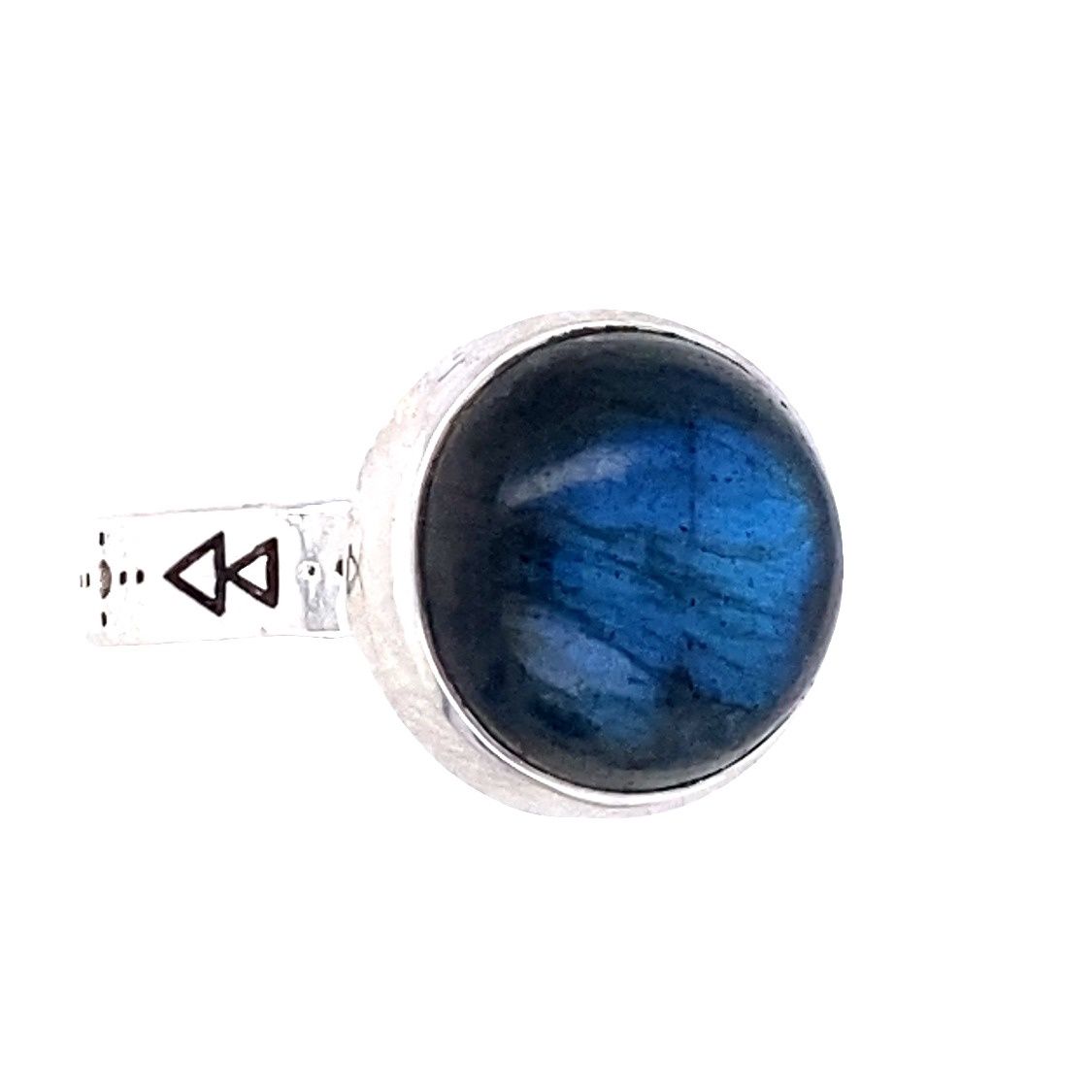 Labradorite Warrior Round Ring