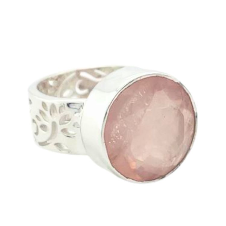 Rose Quartz Rose Buds Ring