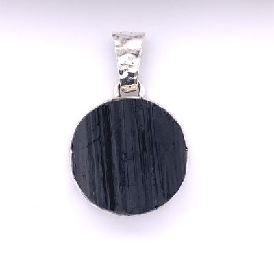 Black Tourmaline Sun Tribe Pendant