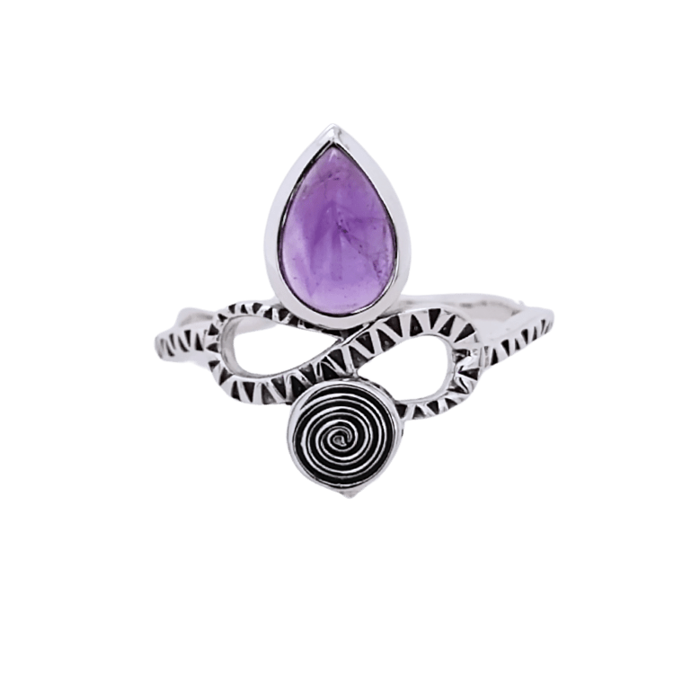 Amethyst Kundalini Guardian Ring