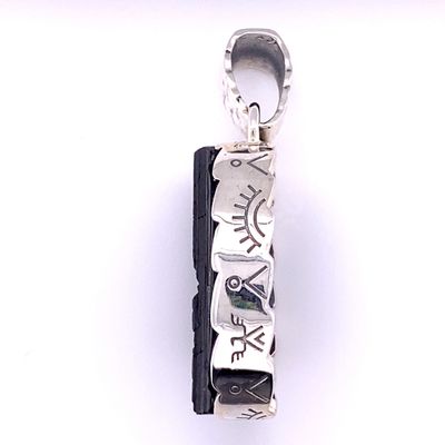 Black Tourmaline Sun Tribe Pendant
