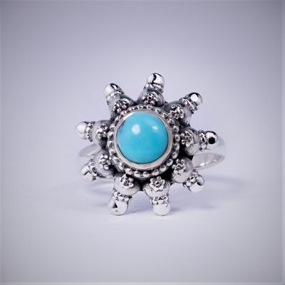 Turquoise Tribal Sun Ring