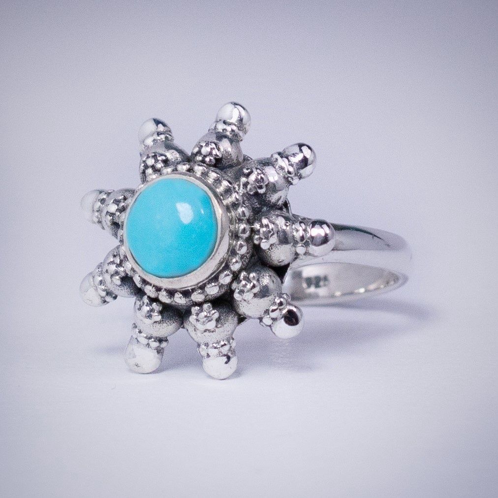 Turquoise Tribal Sun Ring