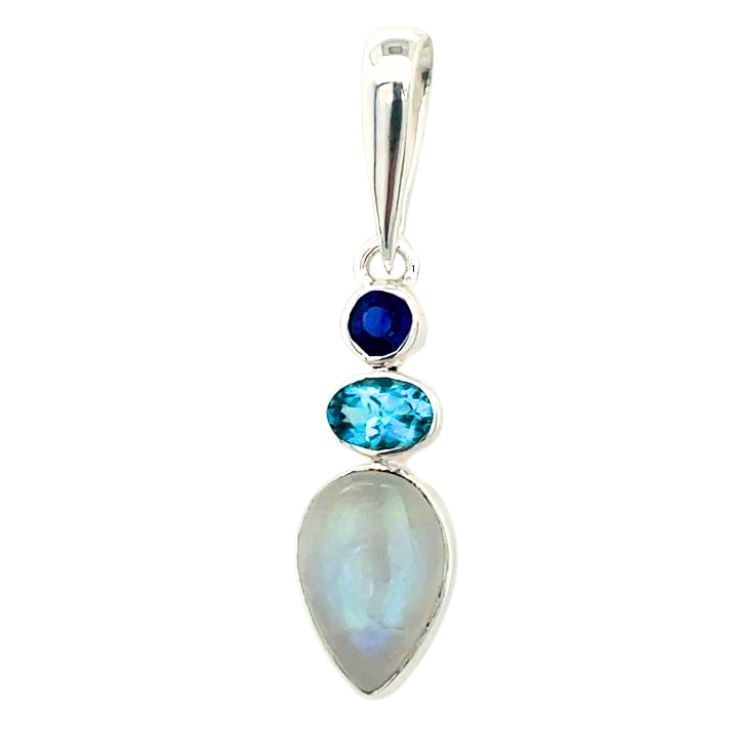 Moonstone Apatite Kyanite Indigo Sky Pendant