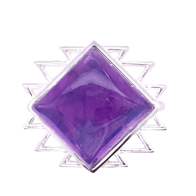 Amethyst Sacred Geo Ring