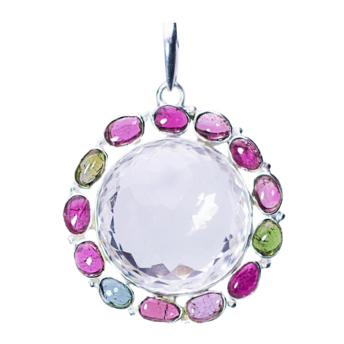 Multi Tourmaline Gorgeous Crystal Goddess Pendant