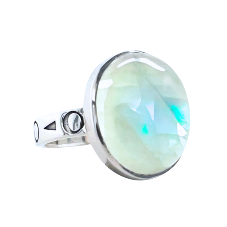 Moonstone Moon Spirit Oval Ring