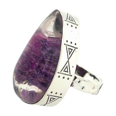 Lodolite Shaman's Dreamstone Purple Ring