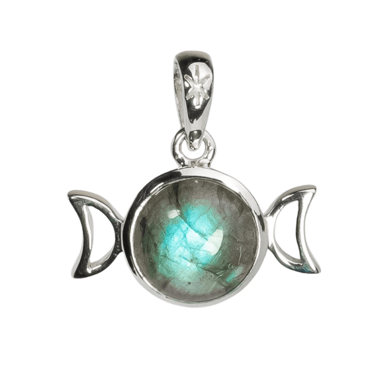 Labradorite Triple Goddess Moon Power Pendant