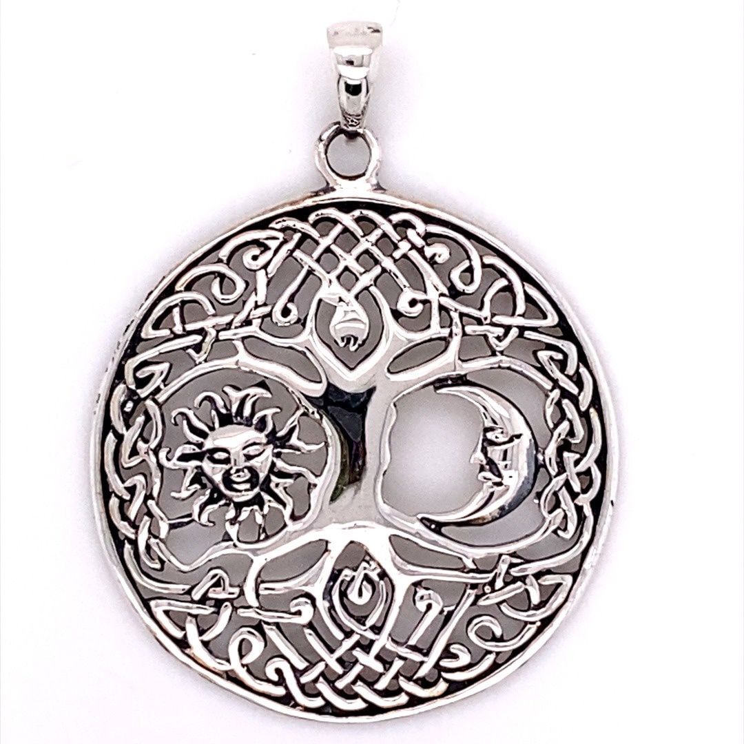 Tree of Life Brother Sun Sister Moon Pendant