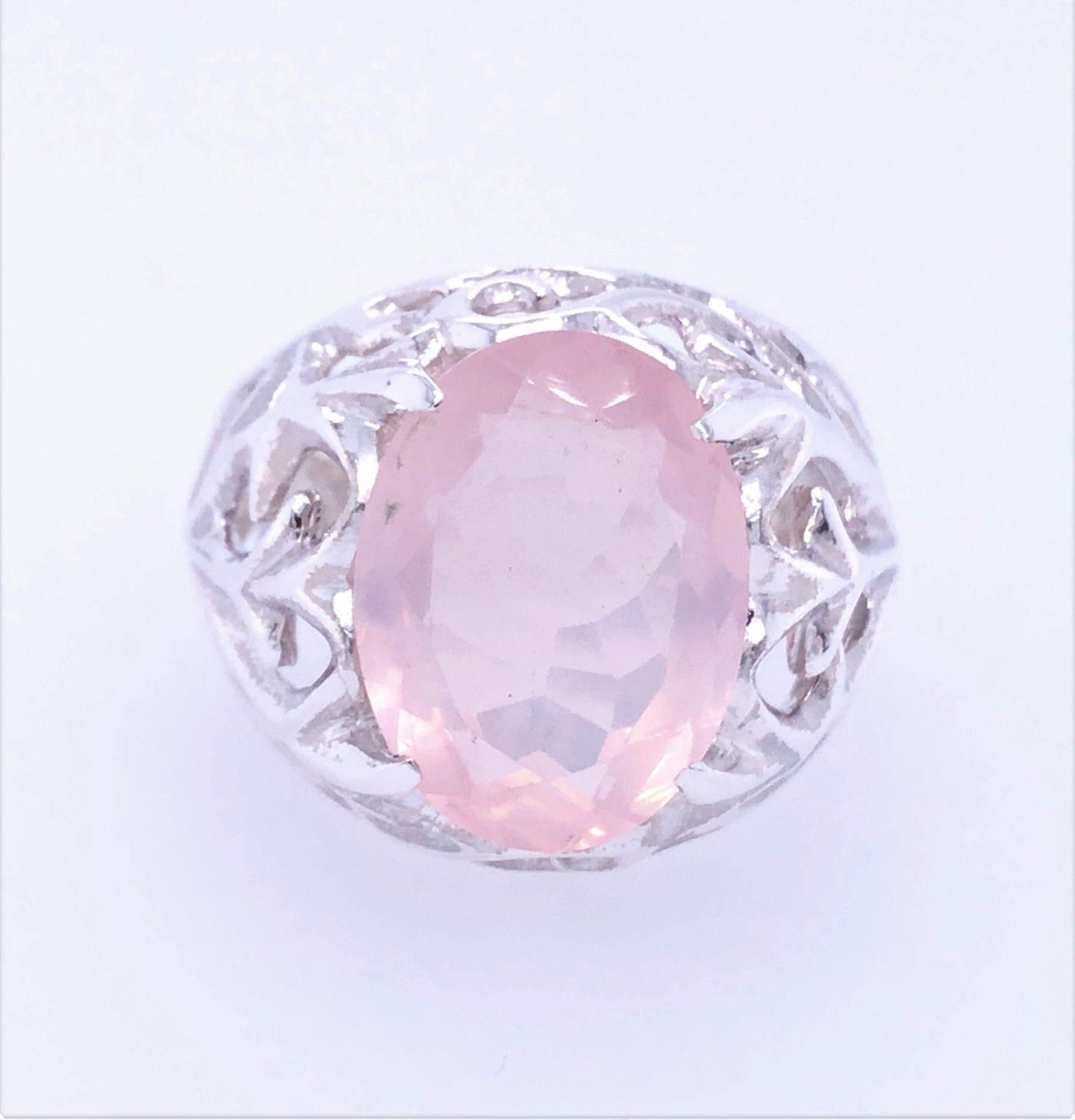 Rose Quartz Lady Guinevere Ring
