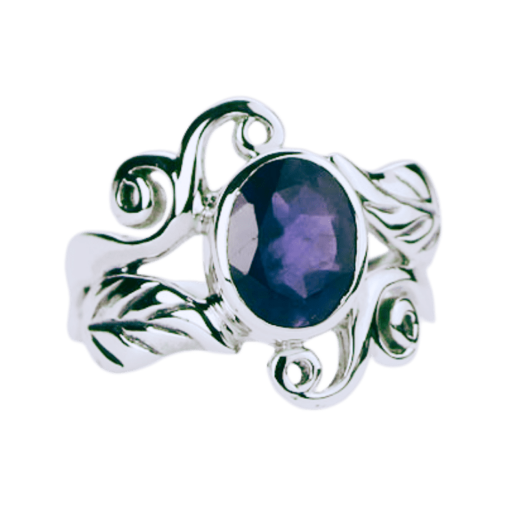 Iolite Harmonious Swirls Ring