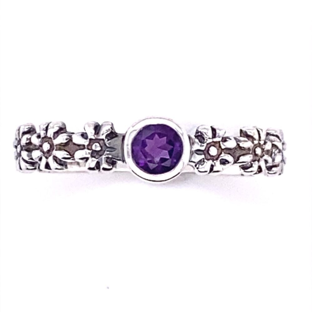 Amethyst Daisy Chain Ring