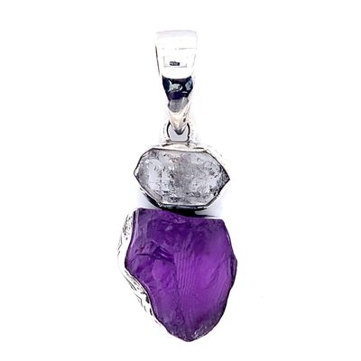 Amethyst Herkimer Earth Song Pendant