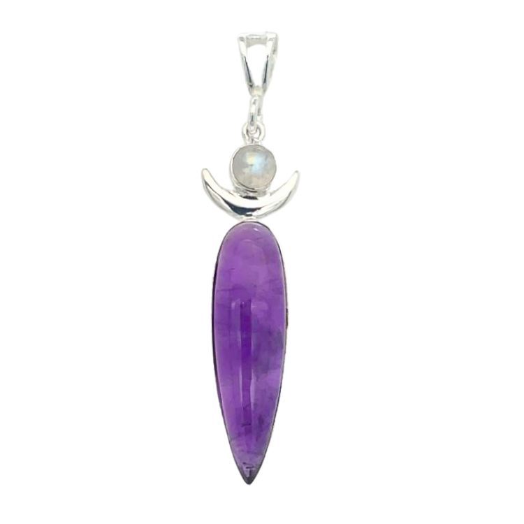 Amethyst Moon Spirit Pendant