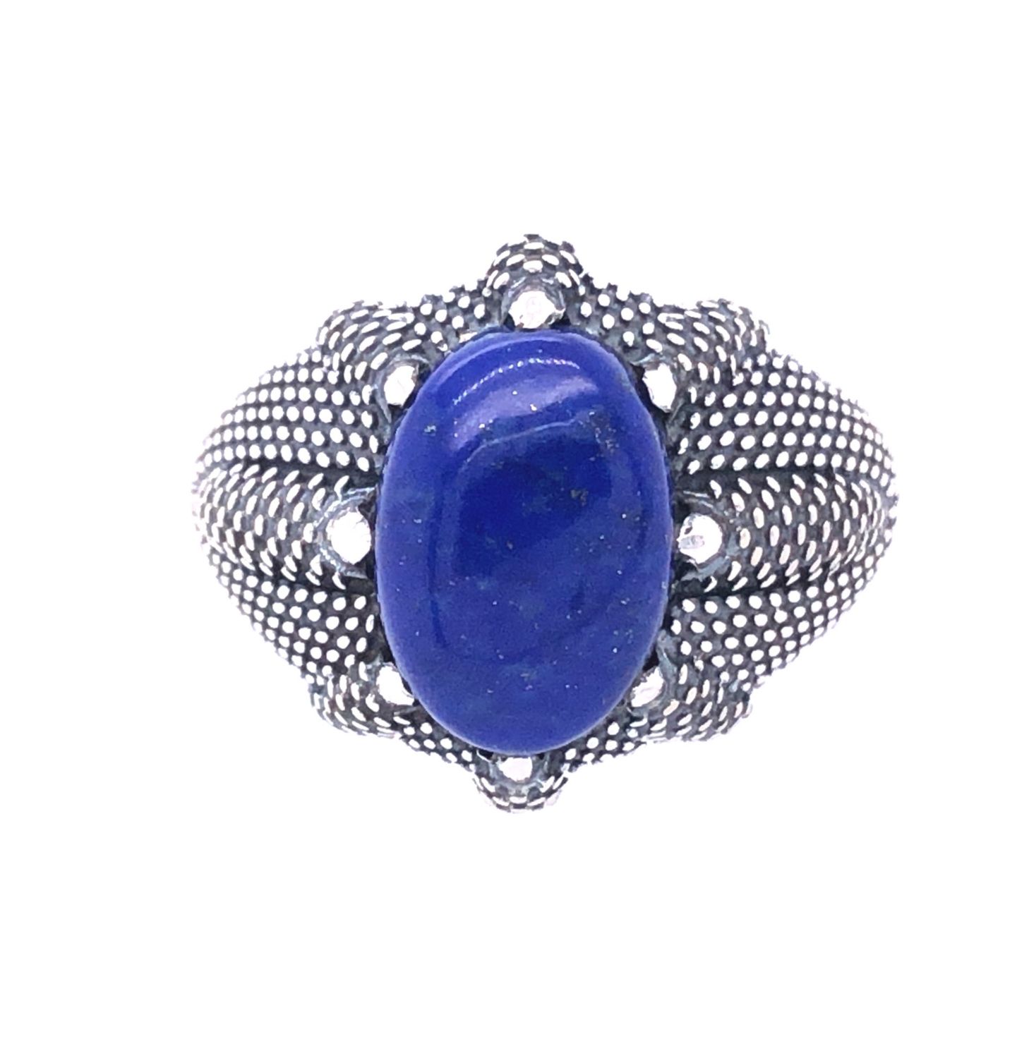 Lapis Dragon Claw Unisex Ring