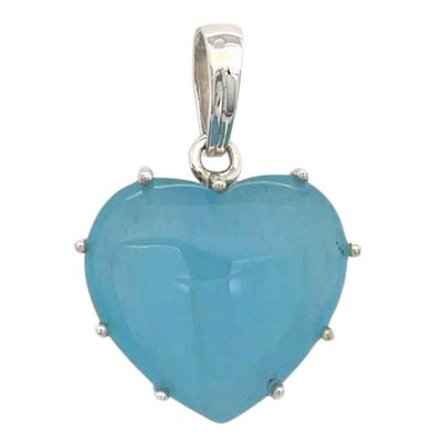 Aquamarine Heart Pendant