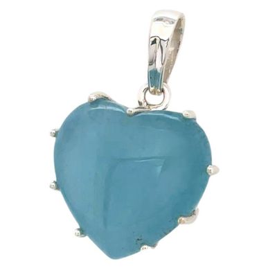 Aquamarine Heart Pendant
