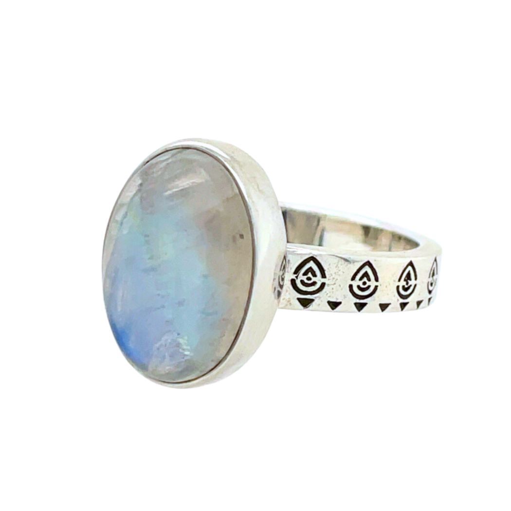 Moonstone Glow Oval Ring