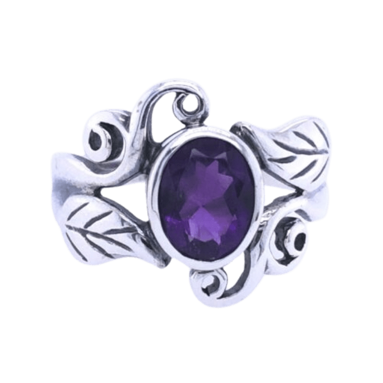 Amethyst Harmonious Swirls Ring