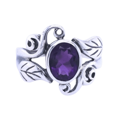 Amethyst Harmonious Swirls Ring
