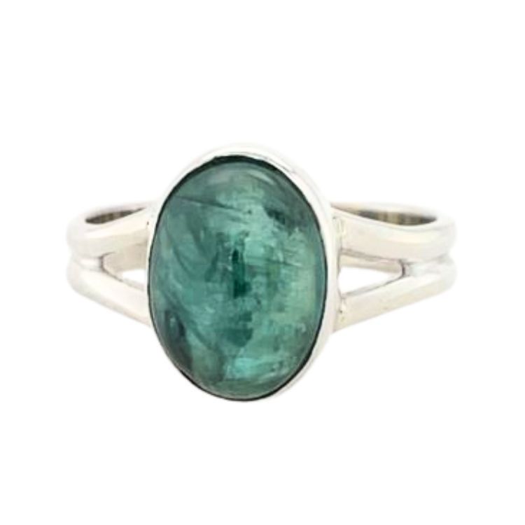 Oceanic Blue-Green Kyanite Ring