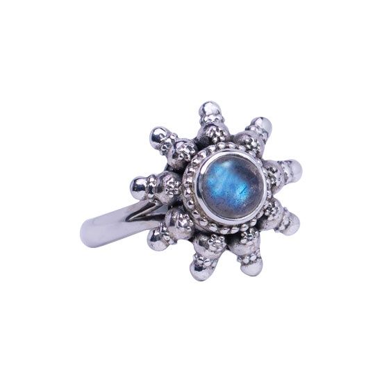Labradorite Tribal Sun Ring