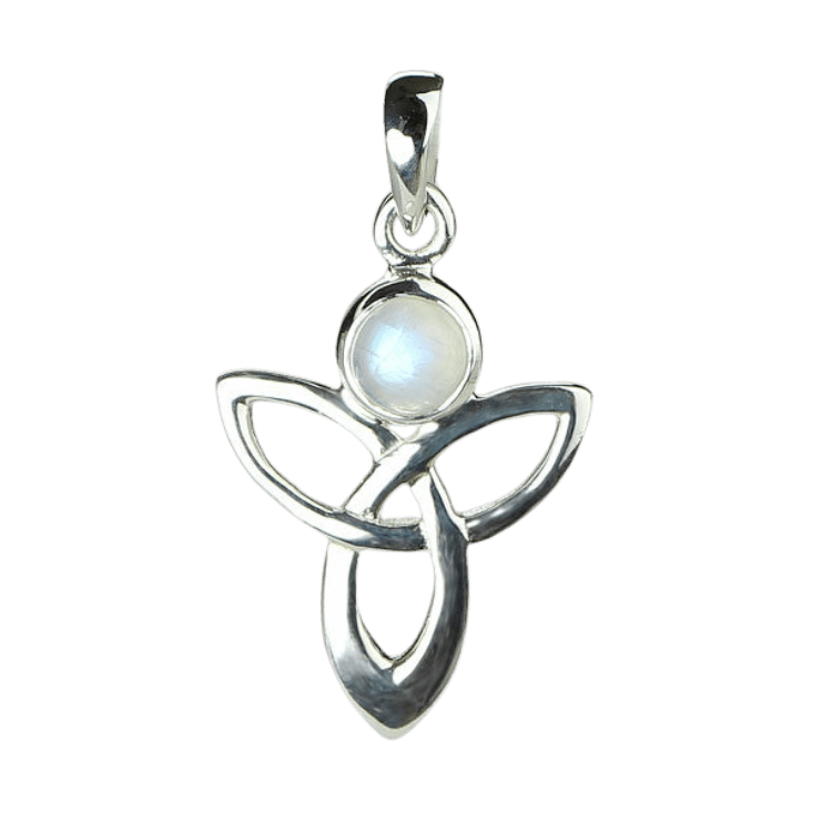 Rainbow Moonstone Celtic Angelic Pendant