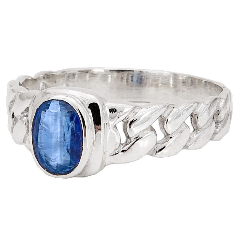 Kyanite Chainmaille Unisex Ring