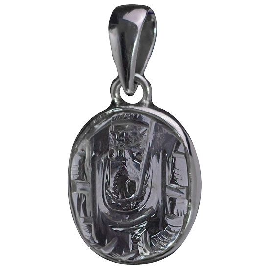 Crystal Quartz Ganesh Pendant