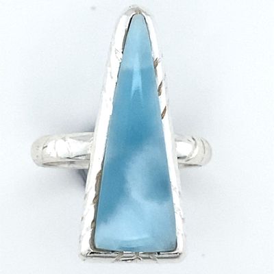Larimar Luxuriant Triangle Ring