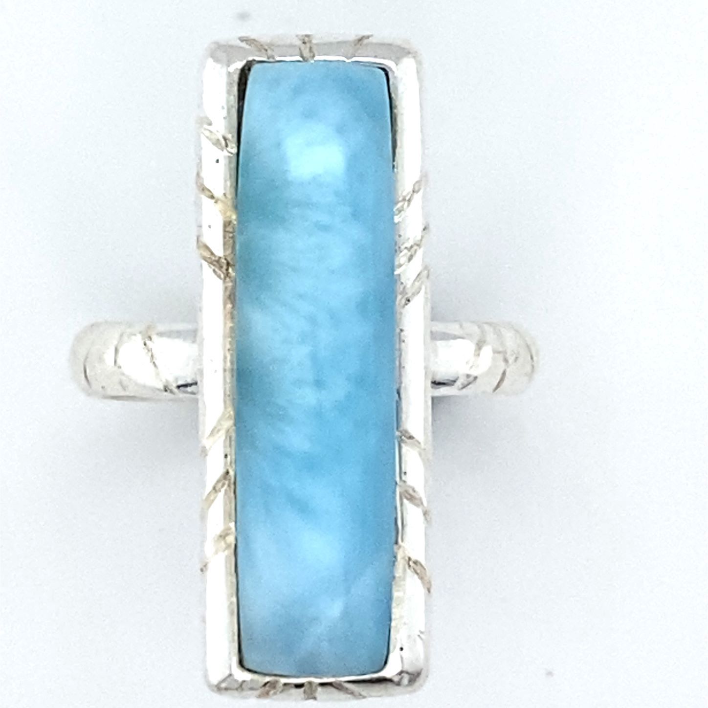 Larimar Luxuriant Rectangle Ring