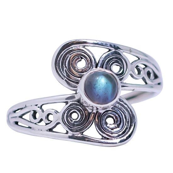 Labradorite Swirls Ring
