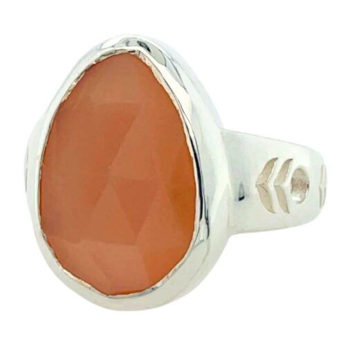 Peach Moonstone Mata Hari Ring