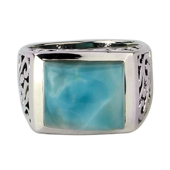 Larimar Filigree Unisex Ring