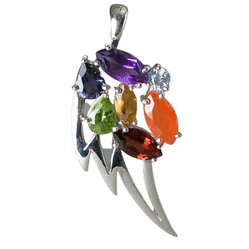 Chakra Angel Wing Pendant