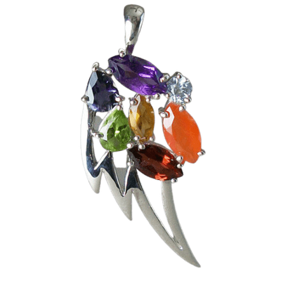 Chakra Angel Wing Pendant