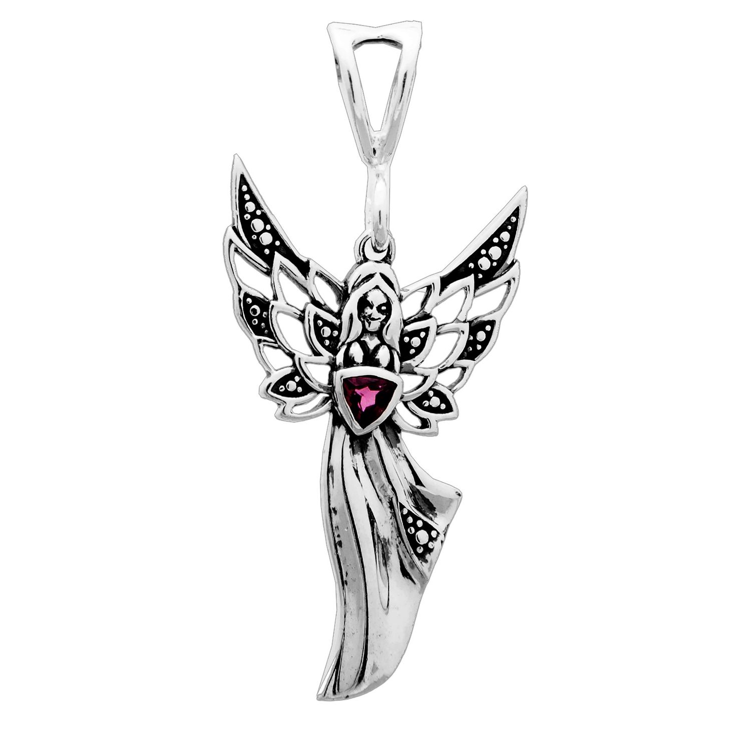 Rhodolite Garnet Angel of Love Pendant