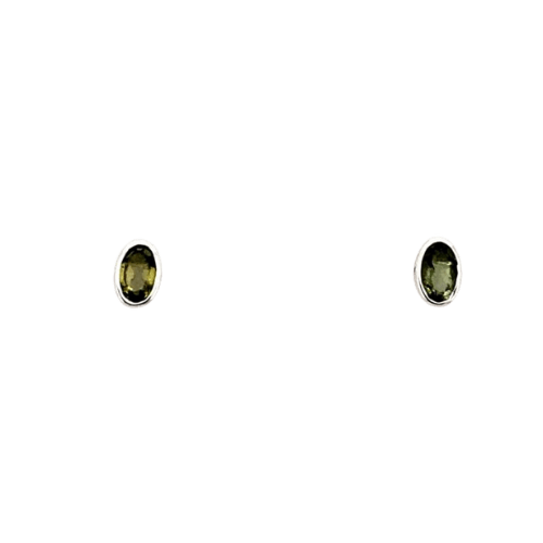 Moldavite Smart Stud Earrings
