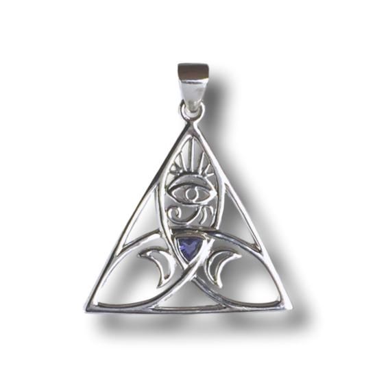 Iolite Sacred Power Symbol Pendant